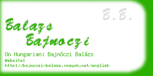 balazs bajnoczi business card
